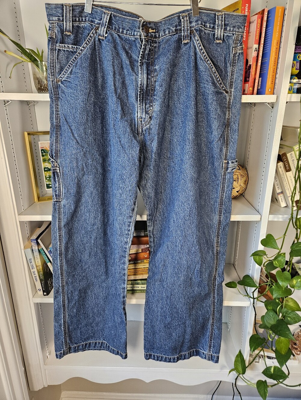Vintage Levi Strauss Relaxed Blue Carpenter Jeans Size 40x30 Workwear